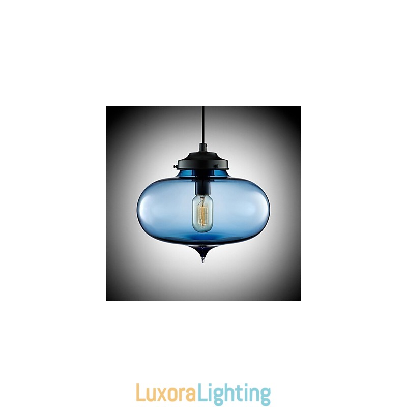 Designer Touch Decorative Retro Creative Single Head Glass Pendant Lamp Cafe In The Goldfish Bowl