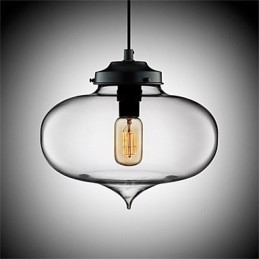 Designer Touch Decorative Retro Creative Single Head Glass Pendant Lamp Cafe In The Goldfish Bowl