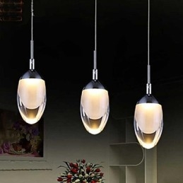 Designer Touch Decorative Modern Contemporary Chrome Metal Pendant Light