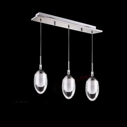Designer Touch Decorative Modern Contemporary Chrome Metal Pendant Light