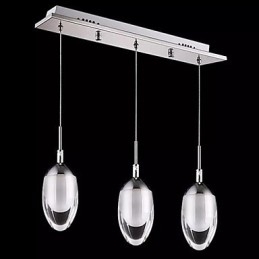 Designer Touch Decorative Modern Contemporary Chrome Metal Pendant Light