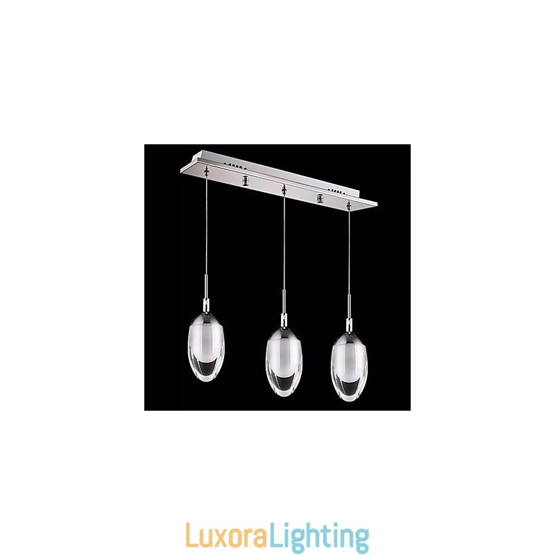Designer Touch Decorative Modern Contemporary Chrome Metal Pendant Light