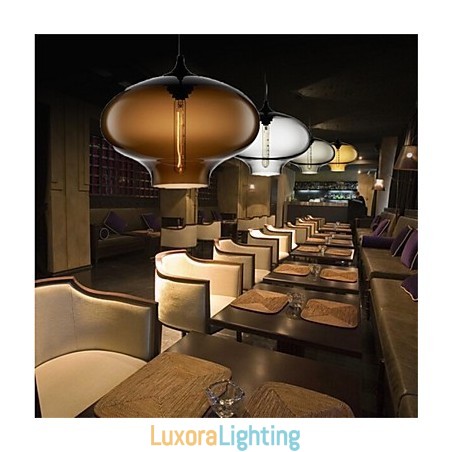 Designer Touch Decorative Retro Creative Single Head Glass Pendant Lamp Cafe In The Goldfish Bowl