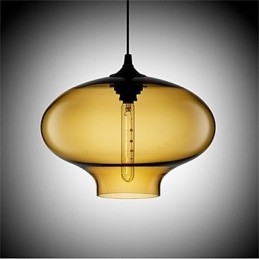Designer Touch Decorative Retro Creative Single Head Glass Pendant Lamp Cafe In The Goldfish Bowl