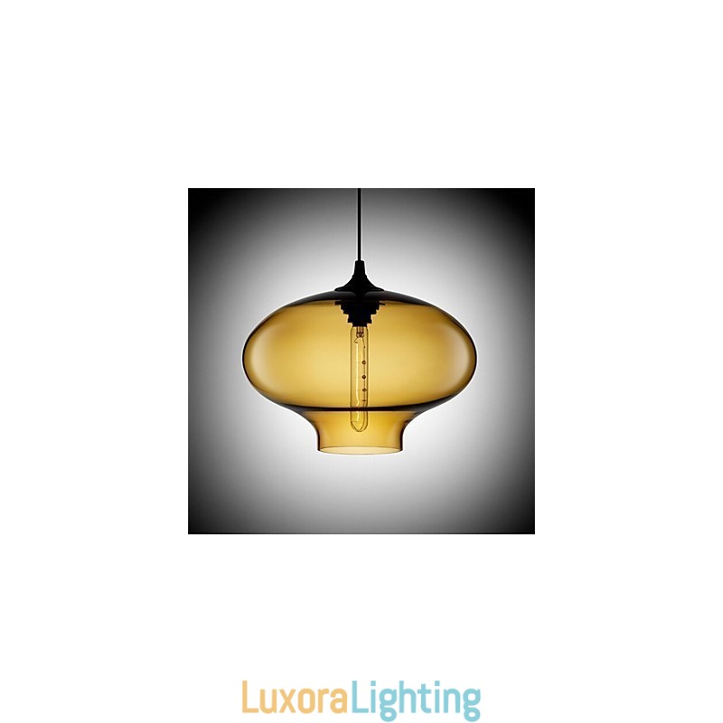 Designer Touch Decorative Retro Creative Single Head Glass Pendant Lamp Cafe In The Goldfish Bowl