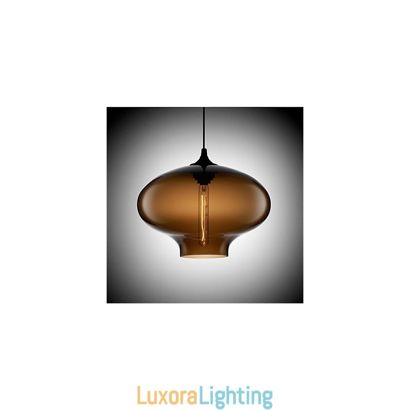 Designer Touch Decorative Retro Creative Single Head Glass Pendant Lamp Cafe In The Goldfish Bowl