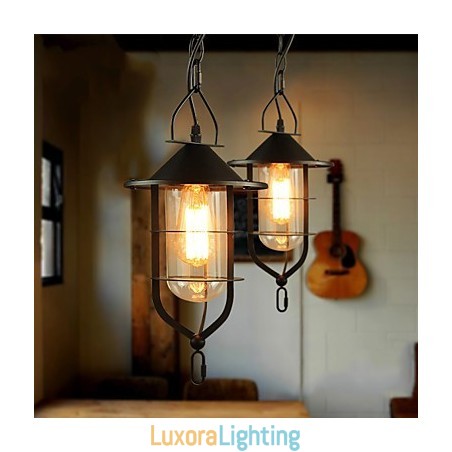 Designer Touch Decorative Retro Mini Style Painting Metal Pendant Light