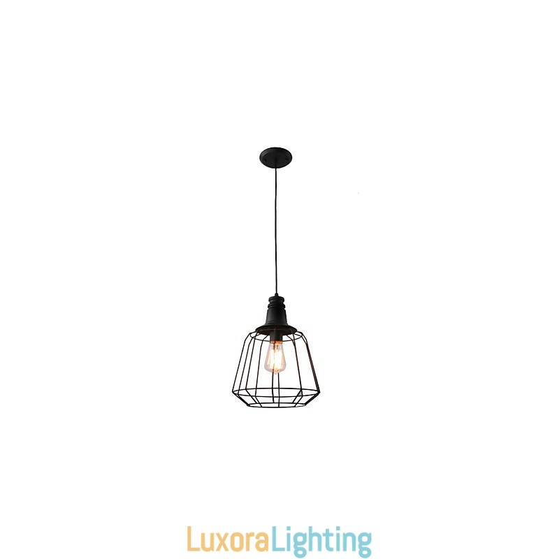 Designer Touch Decorative Rustic Lodge Retro Country Mini Style Painting Metal Pendant Light Garage