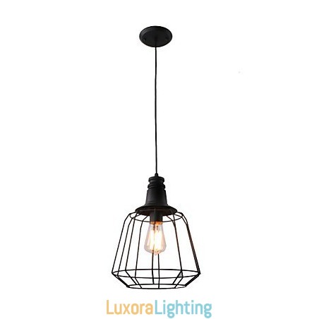Designer Touch Decorative Rustic Lodge Retro Country Mini Style Painting Metal Pendant Light Garage