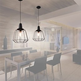 Designer Touch Decorative Rustic Lodge Retro Country Mini Style Painting Metal Pendant Light Garage