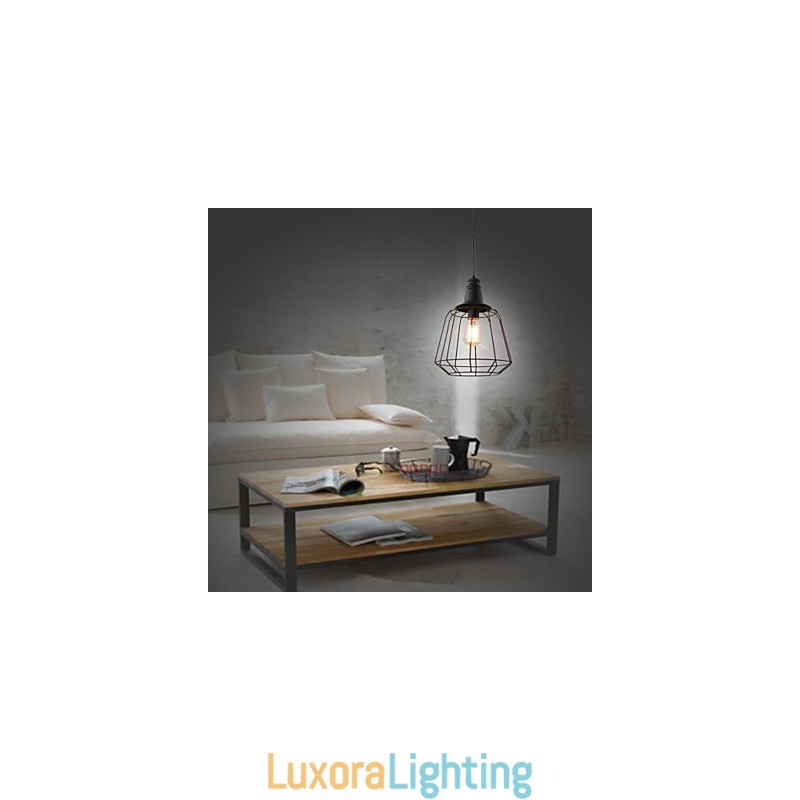 Designer Touch Decorative Rustic Lodge Retro Country Mini Style Painting Metal Pendant Light Garage