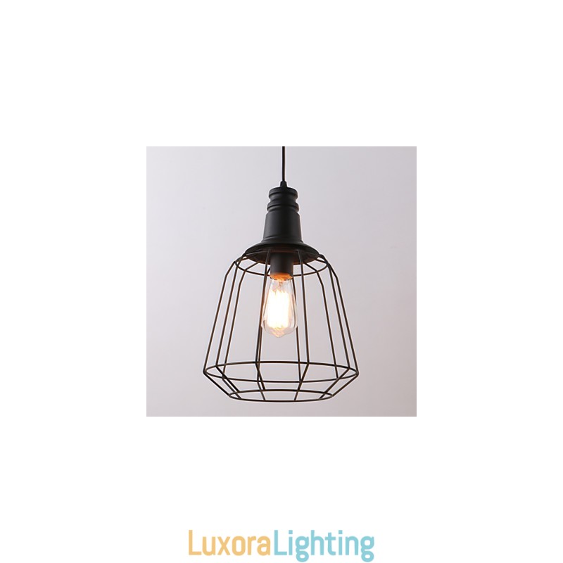 Designer Touch Decorative Rustic Lodge Retro Country Mini Style Painting Metal Pendant Light Garage