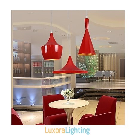 Designer Touch Decorative Americange Red 3 Head Meal Pendant