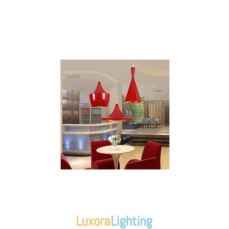 Designer Touch Decorative Americange Red 3 Head Meal Pendant