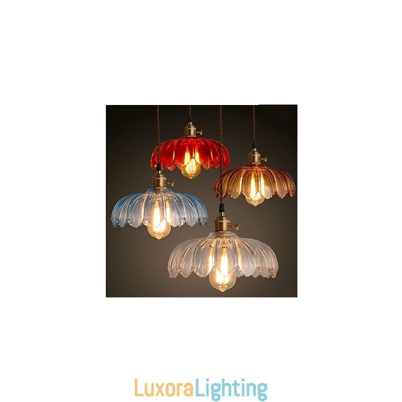 Designer Touch Decorative The copper cap Retro Old Shanghai flower glass chandelier