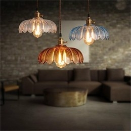 Designer Touch Decorative The copper cap Retro Old Shanghai flower glass chandelier