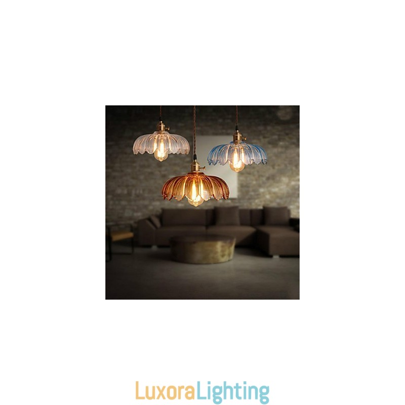 Designer Touch Decorative The copper cap Retro Old Shanghai flower glass chandelier