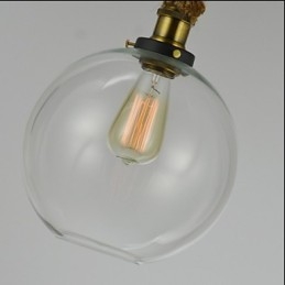 Designer Touch Decorative American Country Vintage Industrial Creative Glass Chandelier Single Head Rope
