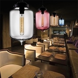 Designer Touch Decorative Retro Creative Single Head Glass Pendant Lamp Cafe In The Goldfish Bowl