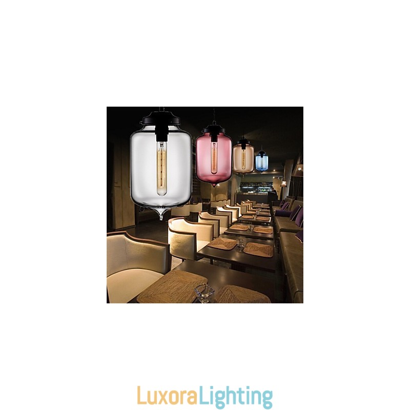 Designer Touch Decorative Retro Creative Single Head Glass Pendant Lamp Cafe In The Goldfish Bowl