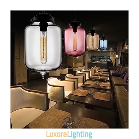 Designer Touch Decorative Retro Creative Single Head Glass Pendant Lamp Cafe In The Goldfish Bowl