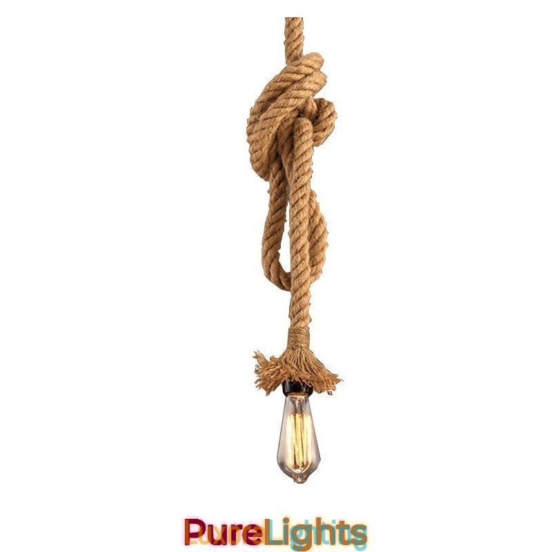 Designer Touch Decorative 1 Light DIY Art Hemp Rope Light Creative Hemp Rope Chandelier Long 100cm