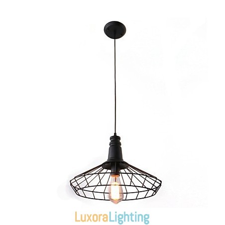 Designer Touch Decorative Rustic Lodge Retro Country Mini Style Painting Metal Pendant Light Garage