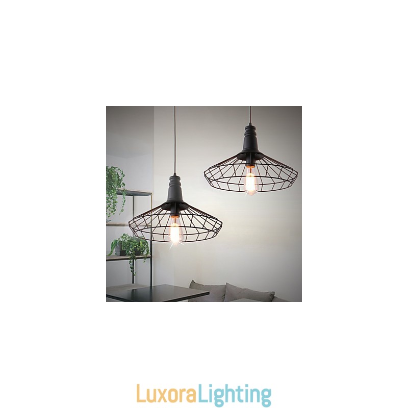 Designer Touch Decorative Rustic Lodge Retro Country Mini Style Painting Metal Pendant Light Garage