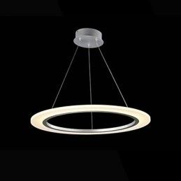 Designer Touch Decorative Pendant Light Round Ceiling Chandelier Milky Acrylic Ceiling Lamps with Single Ring