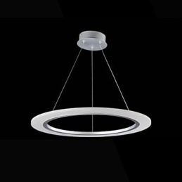 Designer Touch Decorative Pendant Light Round Ceiling Chandelier Milky Acrylic Ceiling Lamps with Single Ring