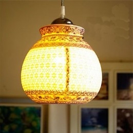 Designer Touch Decorative Retro Ceramic lamp lamp Stairs Blue Single Head Chandelier Creative