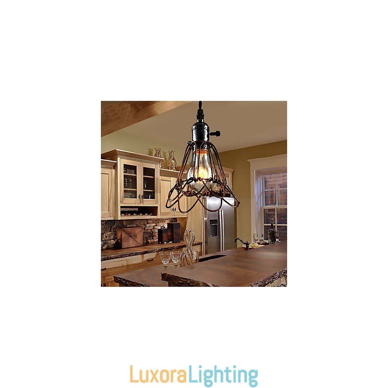 Designer Touch Decorative American Country Industrial Wind Lamp Retro Small Chandelier Iron Cage