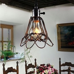 Designer Touch Decorative American Country Industrial Wind Lamp Retro Small Chandelier Iron Cage