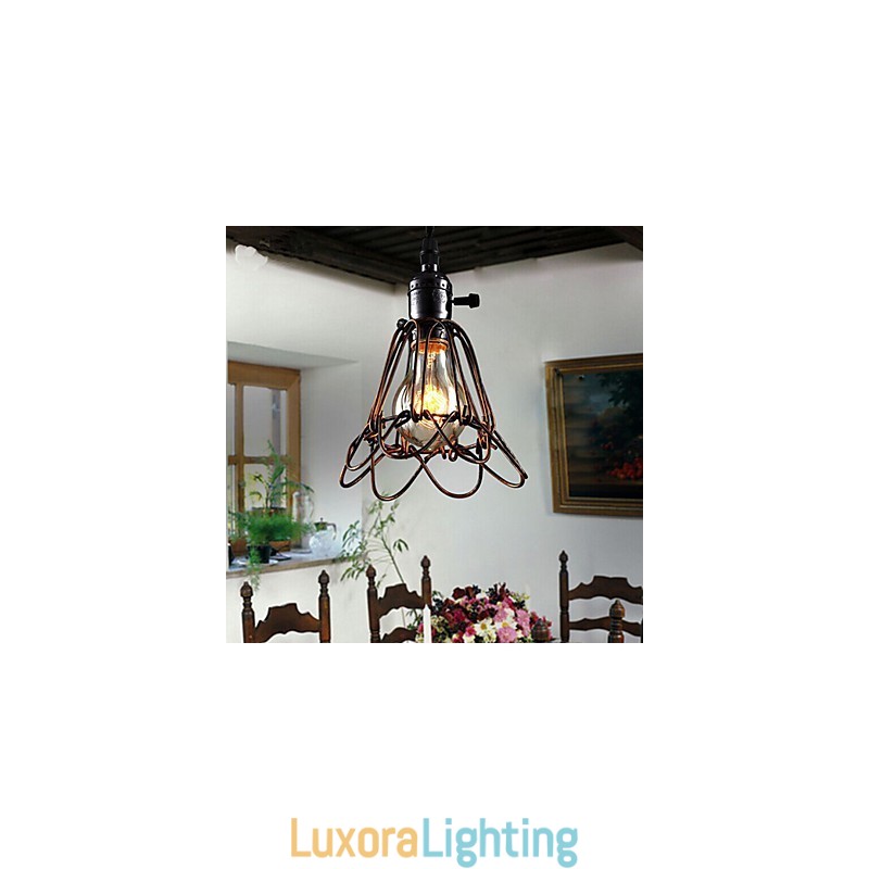 Designer Touch Decorative American Country Industrial Wind Lamp Retro Small Chandelier Iron Cage