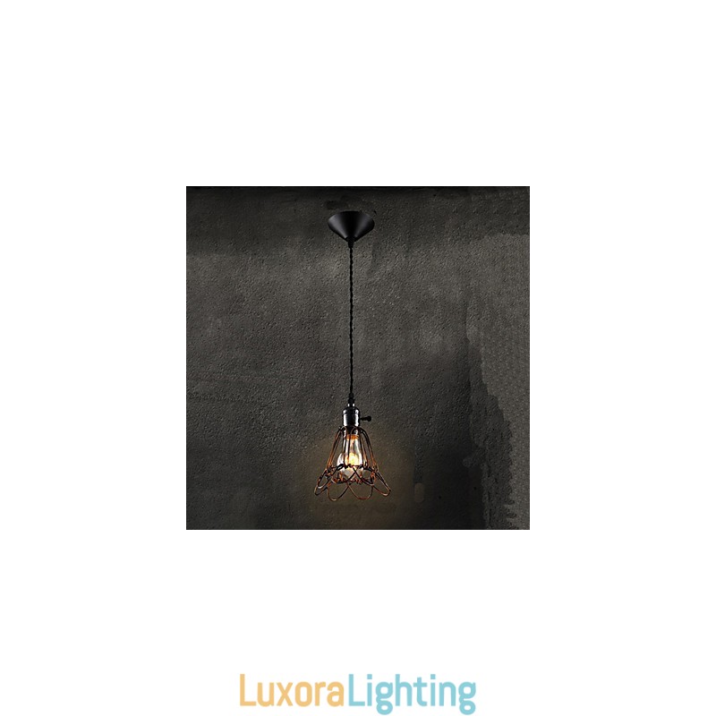 Designer Touch Decorative American Country Industrial Wind Lamp Retro Small Chandelier Iron Cage