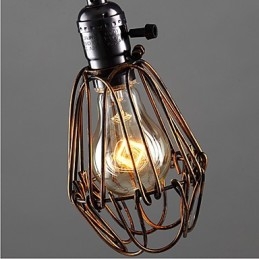 Designer Touch Decorative American Country Industrial Wind Lamp Retro Small Chandelier Iron Cage