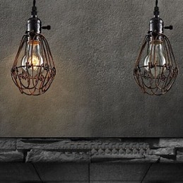 Designer Touch Decorative American Country Industrial Wind Lamp Retro Small Chandelier Iron Cage