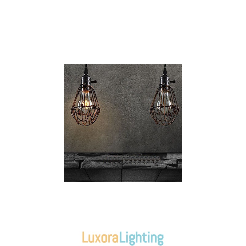 Designer Touch Decorative American Country Industrial Wind Lamp Retro Small Chandelier Iron Cage