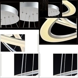 Designer Touch Decorative Pendant Light Round Ceiling Chandelier Milky Acrylic Ceiling Lamps with Single Ring