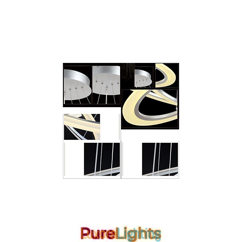 Designer Touch Decorative Pendant Light Round Ceiling Chandelier Milky Acrylic Ceiling Lamps with Single Ring