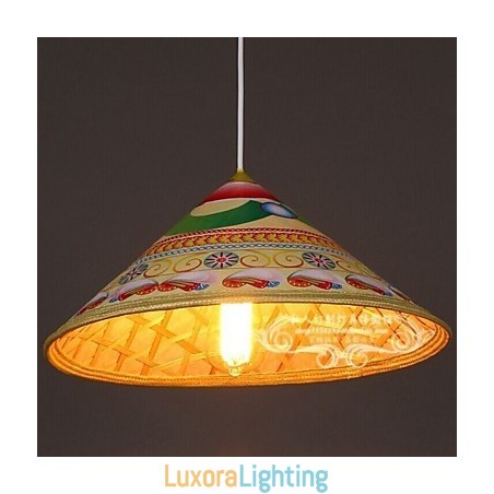 Designer Touch Decorative Modern Tea Hat Chandelier Chandelier Chandelier Bamboo Hats