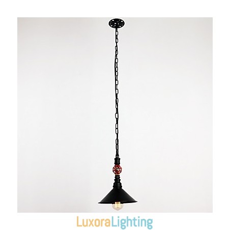 Designer Touch Decorative Water Pipe Retro Plating 1 Light Painting Pendant