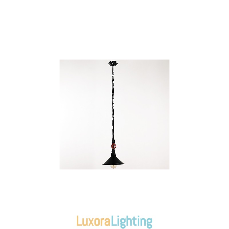 Designer Touch Decorative Water Pipe Retro Plating 1 Light Painting Pendant