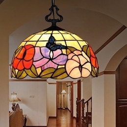 Designer Touch Decorative Rural Creative Arts Stained Glass Chandelier Restoring Ancient Ways Lamp Light