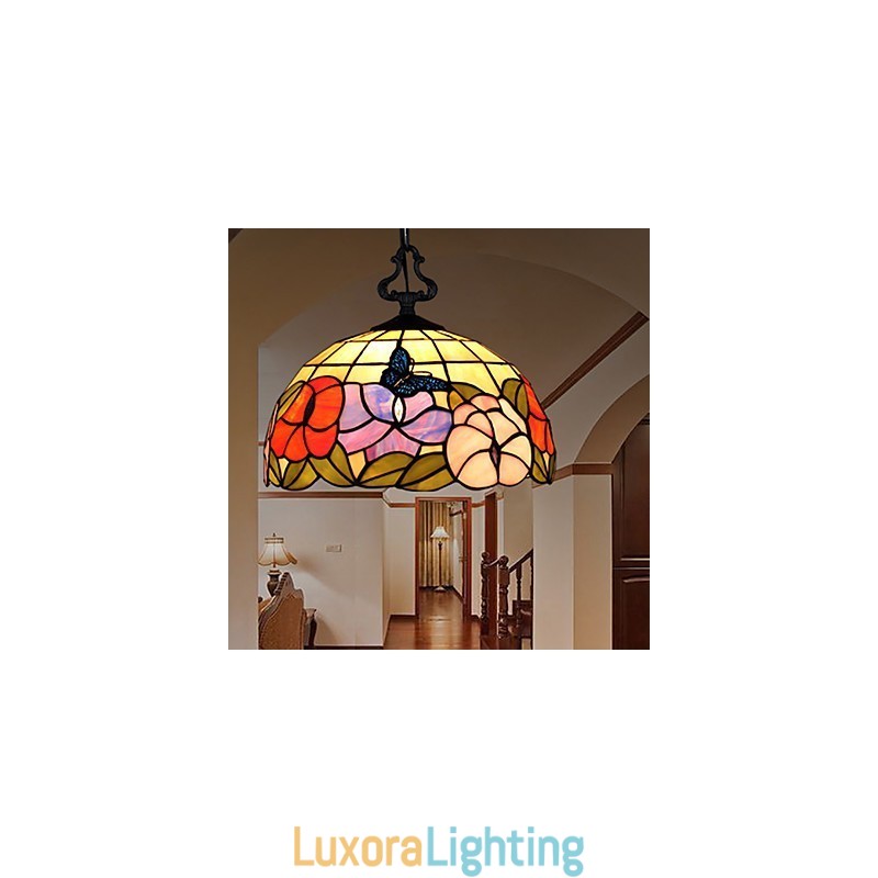 Designer Touch Decorative Rural Creative Arts Stained Glass Chandelier Restoring Ancient Ways Lamp Light