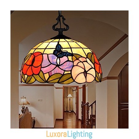 Designer Touch Decorative Rural Creative Arts Stained Glass Chandelier Restoring Ancient Ways Lamp Light
