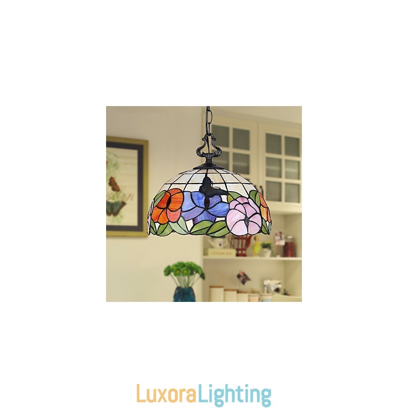 Designer Touch Decorative Rural Creative Arts Stained Glass Chandelier Restoring Ancient Ways Lamp Light