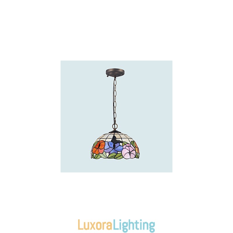 Designer Touch Decorative Rural Creative Arts Stained Glass Chandelier Restoring Ancient Ways Lamp Light
