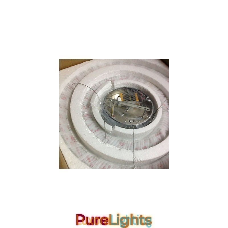 Designer Touch Decorative Dimmable Crystal Pendant Light Modern Circular Chandelier Lighting Lamps Cool White Round Ceiling Lights Fixtures with Remote Control