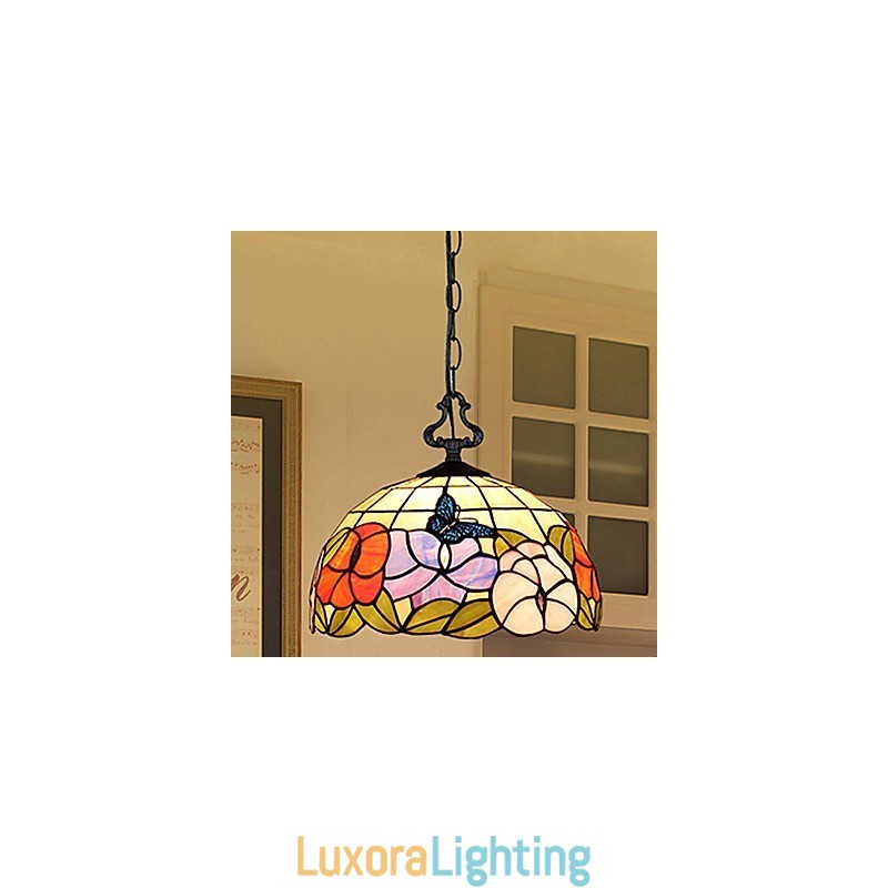 Designer Touch Decorative Rural Creative Arts Stained Glass Chandelier Restoring Ancient Ways Lamp Light